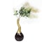 Uniquewise Decorative Modern Table Flower Vase Aluminium-Casted, Two Tone Brown and Gold 10 Inch QI004136 - alternate 1